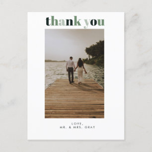 Carte postale mariage Merci photo