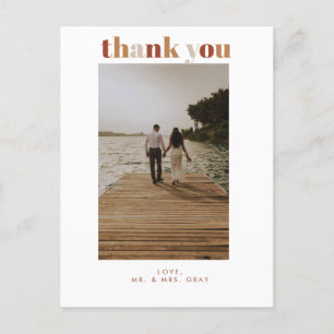 Carte postale mariage Merci photo