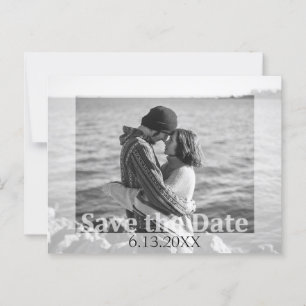 Carte Postale Mariage moderne Enregistrer la photo de la date