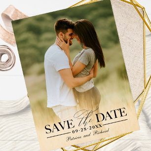 Carte Postale Mariage Moderne Et Design Enregistrer La Date Phot