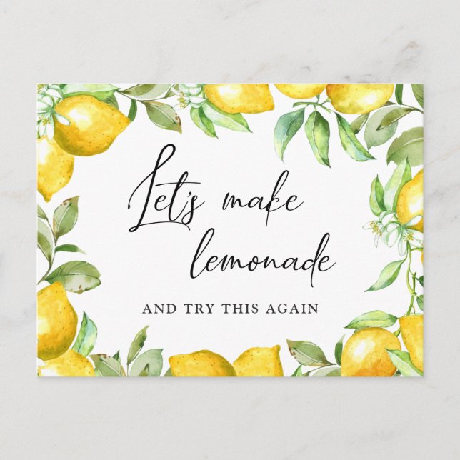 Carte Postale Mariage Modifier la date de floraison des citrons (Devant)