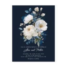 Mariage Peony bleu et blanc