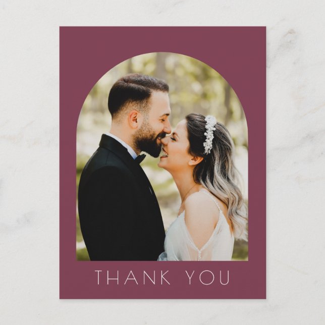 Carte postale Mariage photo Arch moderne (Devant)