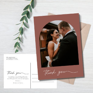 Carte Postale Mariage photo Arch moderne Merci