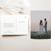 Mariage photo de Merci de script minime Whimsical