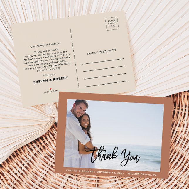 Carte postale Mariage photo officielle en terre cu (Créateur téléchargé)