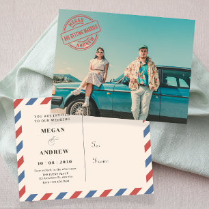 Carte Postale mariage photo retro vintage