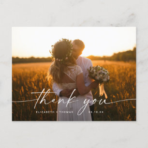 Carte postale Mariage photo Script