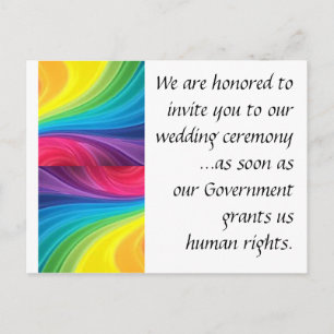 Carte postale mariage pour tous