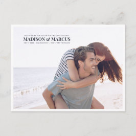 Carte Postale Mariage reprogrammé photo simple