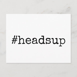 Carte Postale Mariage retardé par le simple hashtag Headsup