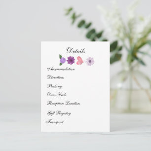 Carte Postale Mariage romantique dans un jardin de fleurs sauvag