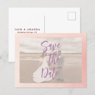 Carte Postale Mariage romantique époustouflant enregistrer la da