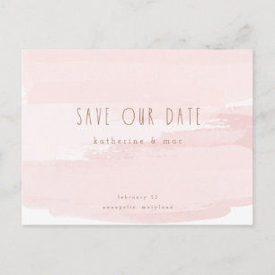 Carte postale Mariage rose Enregistrer notre date