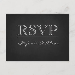 Carte postale mariage RSVP Chalkboard