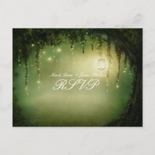 Carte postale Mariage RSVP Russe Enchanted Forest