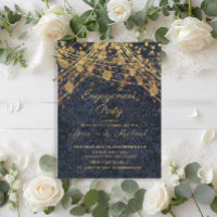 Mariage Rustique Glamour Bleu Or Guirlande Lumineu