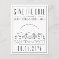 Mariage San Fran | Skyline stylisée Enregistrer la