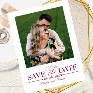 Carte Postale Mariage Simple Et Design Enregistrer La Photo Date