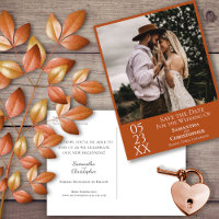 Mariage simple rouille orange Enregistrer la photo