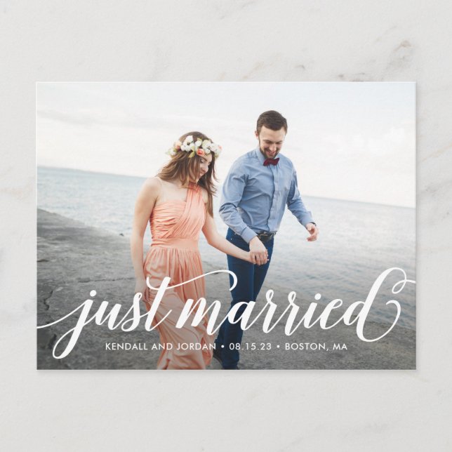 Carte postale Mariage tout simplement romantique (Devant)