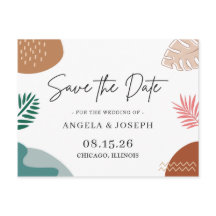 Mariage tropical Abstrait moderne Enregistrer la d