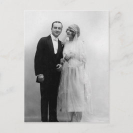 Carte Postale Mariage vintage La mariée et la chambre