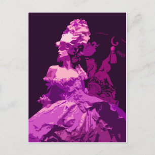 Carte Postale Marie Antionette -violet