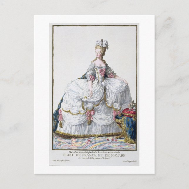 Carte Postale Marie Antoinette (1752-93) from 'Receuil de l'Esta (Devant)