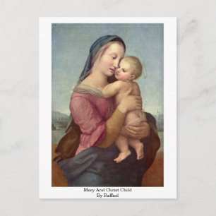 Carte Postale Marie Et Christ Enfant Par Raffael