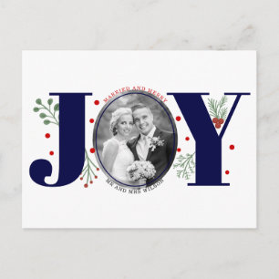 Carte Postale Marié et Joyeux marine JOIE Noël photo de vacances