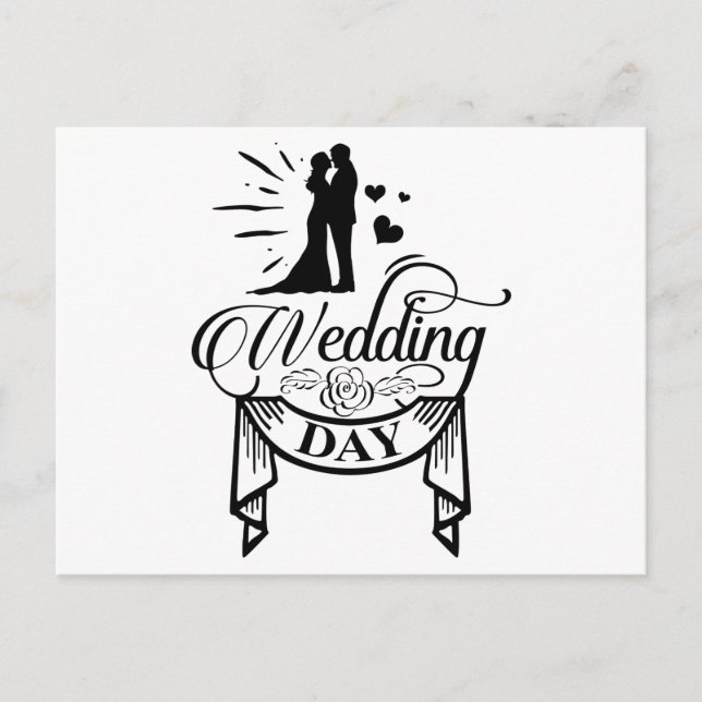 Carte Postale Mariée et salle de mariage (Devant)