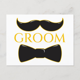 Carte Postale Mariée Moustache Et Nœud Papillon
