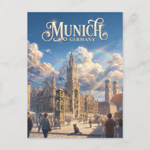 Carte Postale Marienplatz, Munich Allemagne