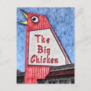 Carte Postale Marietta Georgia Gros restaurant de poulet peintur
