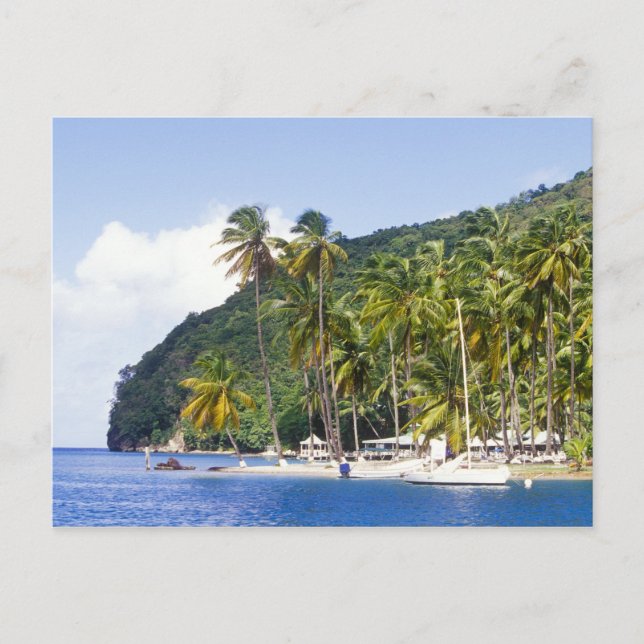 Carte Postale Marigot Bay, Sainte-Lucie, Caraïbes (Devant)