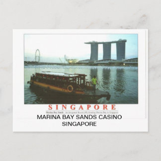 CARTE POSTALE MARINA BAY SANDS CASINO SINGAPOUR