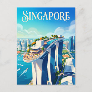 Carte Postale Marina Bay Sands SkyPark Singapour