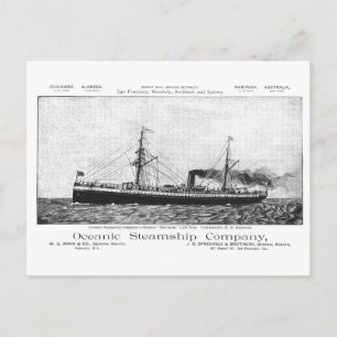 Carte Postale Marine océanique à Hawaï, 1890