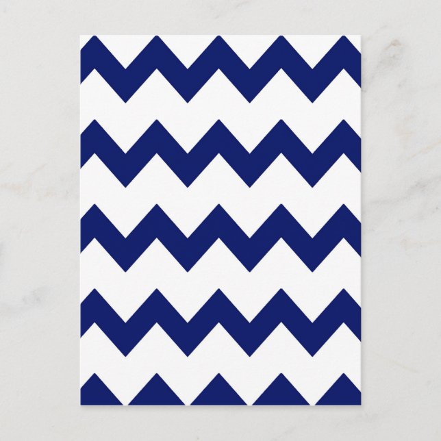 Carte postale Marine White Chevrons (Devant)