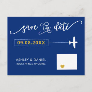 Carte Postale Marine Wyoming Wedding Wedding Enregistrer la cart