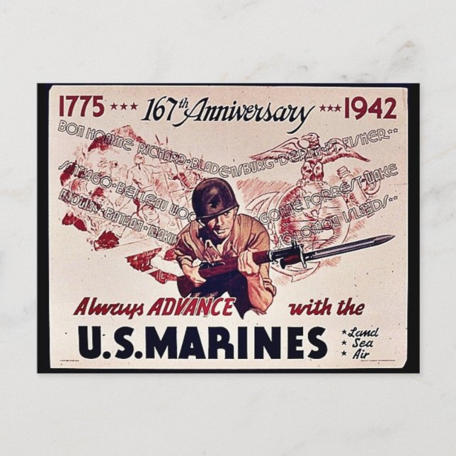 Carte Postale Marines (Devant)
