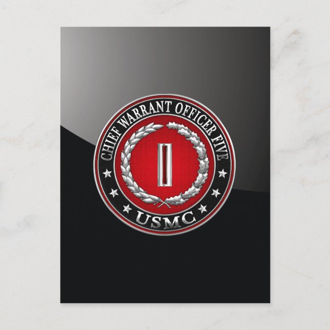 Carte Postale Marines des États-Unis : Adjudant-chef cinq (Adjud (Devant)