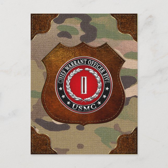 Carte Postale Marines des États-Unis : Adjudant-chef cinq (Adjud (Devant)