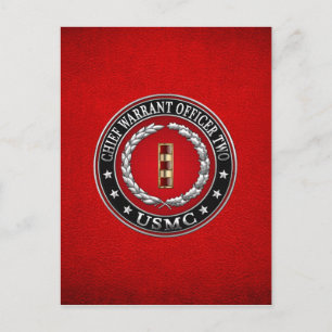 Carte Postale Marines des États-Unis : Adjudant-chef no 2 de l'U