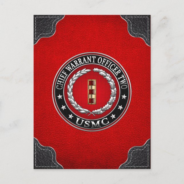 Carte Postale Marines des États-Unis : Adjudant-chef no 2 de l'U (Devant)