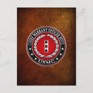 Carte Postale Marines des États-Unis : Adjudant-chef quatre (USM