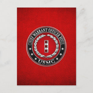 Carte Postale Marines des États-Unis : Adjudant-chef quatre (USM