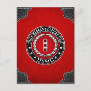 Carte Postale Marines des États-Unis : Adjudant-chef quatre (USM