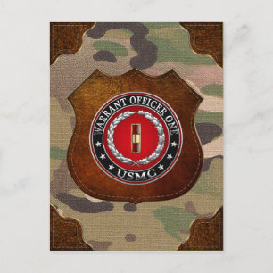 Carte Postale Marines des États-Unis : Adjudant un (USMC WO-1) [